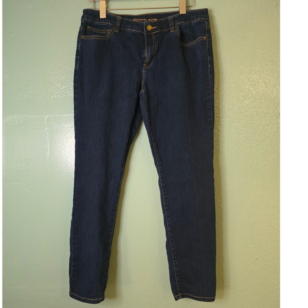 Michael Kors Skinny Jeans Dark Wash Stretch Denim Size 32W x 29L